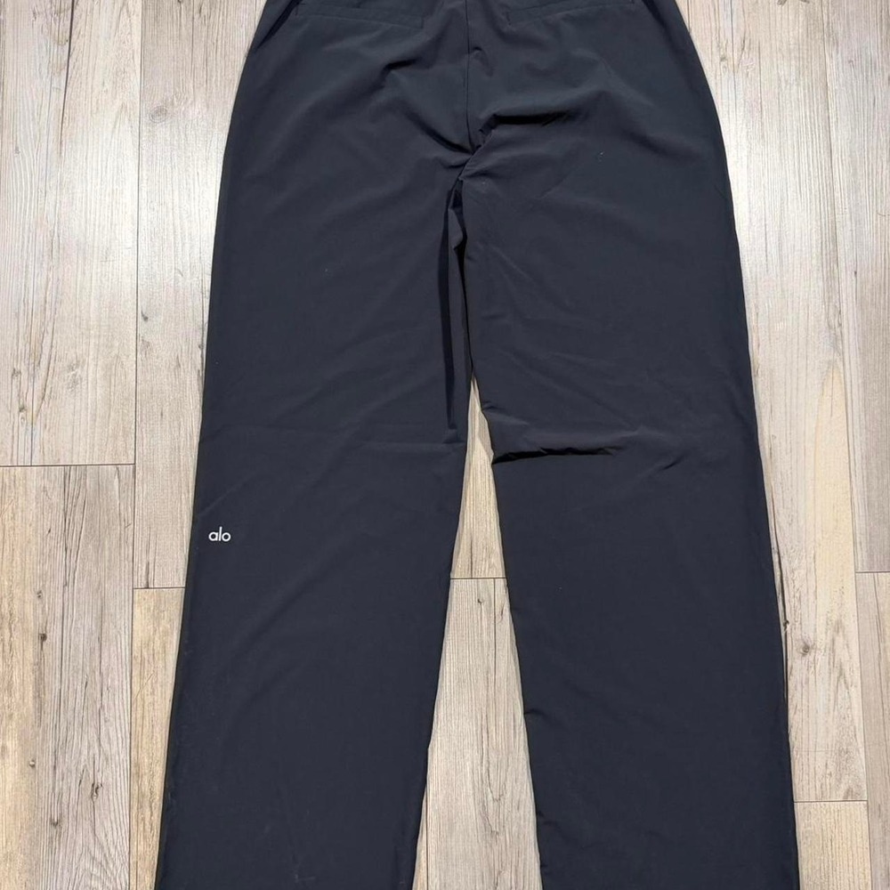 Alo Yoga Suit Up Trousers black high-waisted wide-leg pants